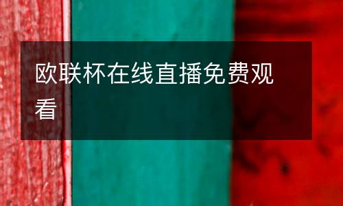 歐聯(lián)杯在線直播免費觀看